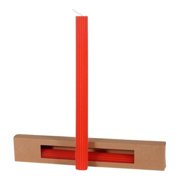 CANDELA RIGATA H.260XD.20 MM. ROSSO